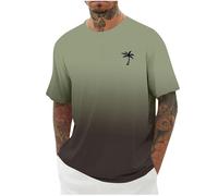 T Shirts for Men UK Funny, Mens T Shirts Men's Fashion Casual T-Shirts Breathable Lightweight Tee Top Hawaiian Print Summer Camping Hiking Holidays Everyday Wear