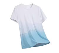 T Shirts for Men UK Rash Guards Breathable Ice Cooling Short Sleeved T-Shirt Round Neck Mesh Quick Dry Tee Shirts Casual Running Gym Sports Workout Blouse Summer Tops Clearance