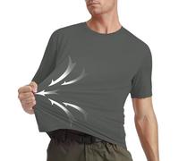 T Shirts for Men UK Sale Clearance Solid Color Quick-Dry Tshirt Summer Short Sleeve Sports Gym Tops Lightweight Breathable T-Shirts Crew Neck Workout Shirts Loose Fit Casual Tees Tops M-4XL Dark Gray
