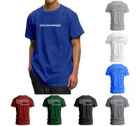 T Shirts for Men UK Short Sleeve Summer Tops Dear Person Behind Me The World is A Better Place with You Hoodie Inspirational You are Enough Sweatshirt Motivational The Hop E Hoodie(Dark Blue, XXL)