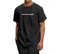 T Shirts for Men UK Summer Tops Dear Person Behind Me The World is A Better Place with You Hoodie Inspirational You are Enough Sweatshirt Motivational The Hop E Hoodie for Men (Black, XXXL)