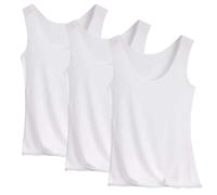T Shirts for Women UK Multipack Cotton - Sleeveless Tank Tops for Women UK - Sleeveless Tshirts Blouses Size 14 Tanktops Cropped Summer Worktops Summerblouse Loose Vesttops Going Out Top (White-a, M)