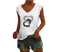 T-Shirts for Women UK Spaghetti Strap Tank Camisole Top Crop Tank Top for Sports Yoga Sleeping Black Velvet Tops for Women UK Blouses (White, XL)