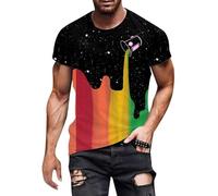 T-Shirts Men's Funny 3D Printed Tee Shirt Summer Graphic Short Sleeve T-Shirt Tops Rainbow Shirts Women's Pride T-Shirt Rainbow Graphic Leisure Be You T-Shirt LGBT Top Women, multicoloured, L