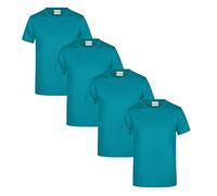 T Shirts Mens Plain 100% Cotton Regular Fit Tee - Pack of 4 (as8, Alpha, s, Regular, Regular, Dark Green - II)