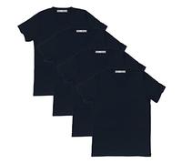 T Shirts Mens Plain 100% Cotton Regular Fit Tee - Pack of 4 (as8, Alpha, s, Regular, Regular, Navy)