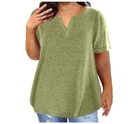 T Shirts Short Sleeve for Women Womens Tank Tops Silk Satin V Neck Casual Vest Cami Sleeveless Camisole Blouses Basic Summer Tank Shirt S-XXL 3/4 Sleeve Tops for Women UK Plus Size Tee (Green,3XL)