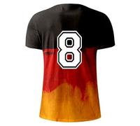 T-Shirts Tops Blouses 2025 Men's Spring Summer Fashion Short T-Shirt with German Flag Print Casual Comfortable Short Sleeve Dark Purple