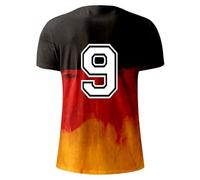 T-Shirts Tops Blouses 2025 Men's Spring Summer Fashion Short T-Shirt with German Flag Print Casual Comfortable Short Sleeve Blue