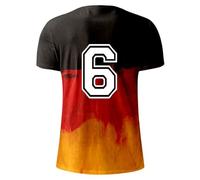 T-Shirts Tops Blouses 2025 Men's Spring Summer Fashion Short T-Shirt with German Flag Print Casual Comfortable Short Sleeve Purple