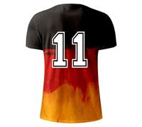 T-Shirts Tops Blouses 2025 Men's Spring Summer Fashion Short T-Shirt with German Flag Print Casual Comfortable Short Sleeve Sky Blue