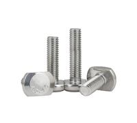 T-Slot Bolts,1PCS Stainless Steel 304 T Type Screws T-slot Bolts T-shaped Pressure Plate Screws GB37 M5 M6 M8 M10 M12(M6x45mm)