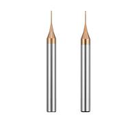 T Slot Milling Cutter HRC55 Micro Hard Alloy End Milling Cutter with 2 Flutes, CNC Deep Long Neck Steel, Ball Nose D0.3-0.9 R0.15-0.45 Mini(Ball,R0.2x5)
