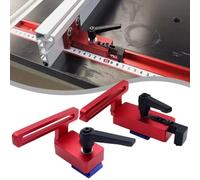 T Slot Miter Track Stop Tool with Chute Stopper for Woodworking Lockable Cork Aluminium Alloy 6061 Construction for Accurate Cut Length (type30)