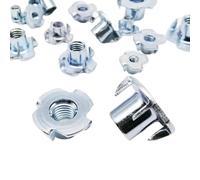 T Slot Nut,T-Slot Bolts,M4 M5 M6 M8 M10 M12 Thickened Steel Four Claws Speaker Nut,for Wood Furniture Length=8-17mm Hammer Head(20pcs M6x12)