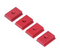 T-Slot Nuts, M6/M8 T-Track Sliding Nuts for T-Slot Rails - Aluminum T-Shaped Groove Nuts, Woodworking T-Slot Fasteners, CNC Machine Fixtures & Screw Channel Accessories (4, Red, M6)