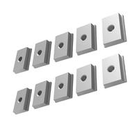 T-Slot Nuts, M6/M8 T-Track Sliding Nuts for T-Slot Rails - Aluminum T-Shaped Groove Nuts, Woodworking T-Slot Fasteners, CNC Machine Fixtures & Screw Channel Accessories (10, Silvery, M8)