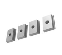 T-Slot Nuts, M6/M8 T-Track Sliding Nuts for T-Slot Rails - Aluminum T-Shaped Groove Nuts, Woodworking T-Slot Fasteners, CNC Machine Fixtures & Screw Channel Accessories (4, Silvery, M8)