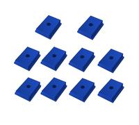 T-Slot Nuts, M6/M8 T-Track Sliding Nuts for T-Slot Rails - Aluminum T-Shaped Groove Nuts, Woodworking T-Slot Fasteners, CNC Machine Fixtures & Screw Channel Accessories (10, Blue, M6)