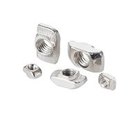 T Slot Spring Nuts, M3-M8 Hammer Head T-Nuts For 3D Printer 2020-4545 Aluminum Profile Pack Of 10/100 Pcs(20-M5 10pcs)