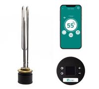 T-Smart Tesla Vertical Top Entry 27" Incoloy Cylinder Immersion Heater & Smart Thermostat TIHTS650
