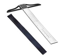T-Square Ruler, 18 Inch Multi Sized Acrylic T-Ruler in Inch and Metric, Detachable -Square for Art Framing and Drafting - 18