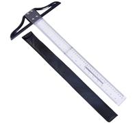 T-Square Ruler, 20 Inch Multi Sized Acrylic T-Ruler in Inch and Metric, Detachable Measuring Tool for Art Framing and Drafting, Square