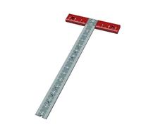 T Square Ruler Aluminum Alloy Metal Woodworking Drawing Crafting Drafting Tool with Scale for Architect and Engineer Models Woodwork Crafts Lightweight Durable 5mm Thick