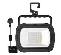T-SUN 30W LED Work Light Garage Lights, 1000LM Job Site Light with Hook, 6500K Portable Construction Lights, Cold White Folding Floodlight for Garage