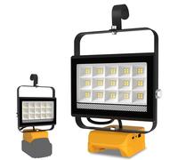 T-SUN 60W Cordless Work Light Compatible with Dewalt 18V Battery Flood Light Spotlight Wide Beam with USB Charging Port for Jobsite Camping Emergency Garage(No Battery)