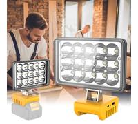 T-SUN Cordless LED Work Light for Dewalt 18V/20V Battery, 45W 20000LM Flood Light with Low Voltage Protection & USB-C Charging, Job Site Lighting for Emergency Workshop Garage (No Battery)