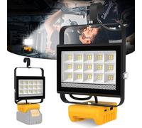 T-SUN Cordless LED Work Light for Dewalt 18V Battery, 60W Portable Jobsite Flood Light with USB Charging Port, Indoor Outdoor Flashlight Spotlight for Camping/Emergency/Garage/Repairing(No Battery)