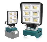 T-SUN Cordless LED Work Light for Ma-Kita 18V/20V Battery, 48W 5200LM Flood Light with Low Voltage Protection & USB-C Charging, Job Site Lighting for Emergency Workshop Garage (No Battery)