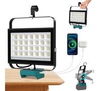 T-SUN Cordless LED Work Light for Ma-Kita 18V Battery, 100W Portable Jobsite Flood Light with USB Charging Port, Indoor Outdoor Flashlight Spotlight for Camping/Emergency/Garage/Repairing(No Battery)