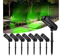 T-SUN Pack of 8 Solar Lights for Outdoor Spotlights, Green Solar Lights for Outdoor Use with IP65 Waterproof, 2 Lighting Modes, Solar Garden Lights for Yard, Garden, Trees, Front Door, Garage, Path