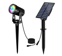 T-SUN Solar Garden Lights, 2-in-1 Waterproof Wireless Outdoor Wall Light, 2 Lighting Modes, Security Lighting for Yard, Lawn, Paths, Driveway, Patio (RGB)