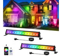 T-SUN U-50W RGB Flood Light Bar with Remote/APP Control, 2 PCS