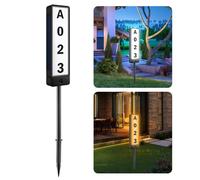 T-SUNUS Double Sided Solar Address Sign, Lighted House Numbers for Outside Address Plaques Driveway Marker Street Sign for Home Yard Street