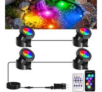 T-SUNUS Pond Lighting Underwater RGB Underwater Lighting Pond with Bluetooth App Remote Control, IP68 Waterproof Colour Changing Pool Lighting Underwater for Pool Garden Patio Tree 4 in 1