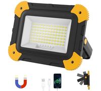 T-SUNUS Portable LED Work Light, 40W Super Bright Camping Lights, USB Rechargeable Floodlight with 180° Rotation, 5 Modes Outdoor Security Light, Workshop Lamp, for Fishing Hiking Car Garage