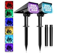 T-SUNUS Solar Color Landscape Spotlights, IP65 Waterproof Solar Powered spot Light Wall Lights, 2-in-1 Outdoor Solar Landscaping Light for Yard Garden Driveway Porch Walkway Pool Patio