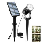 T-SUNUS Solar Garden Spot Lights, LED Solar Light Outdoor Waterproof Auto ON/Off for Garden, Driveway, Pathway, Pool Area, Christmas Decorations(White 6000K)