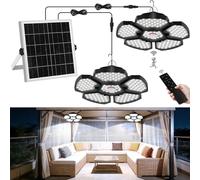 T-SUNUS Solar Shed Lights Indoor/Outdoor, 156LED Solar Powered Motion Sensor Pendant Lights 1200LM Daytime Available, IP65 Waterproof, 5 Light Modes, for Garden, Shed, Gazebo, Patio, Garage