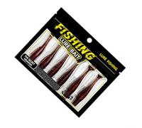 T-Tail Soft Bait Made From TPR Material With Reflective Holographic Elements And Natural Scent Profile For Realistic Presentation(red)