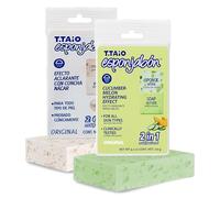 T.TAIO - Esponjabon Pearl & Cucumber Soap Sponge - Unisex - Pack of 2 - 2-in-1 Handcrafted Soap & Sponge - Brightening & Refreshing Cleanse - 240 g Total