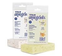 T.Taio Esponjabon Soap Sponge 2-Pack- Cleansing Shower Scrubber & Bath Wash Scrub - Massage & Lather Foot, Elbow, & Face - Bathroom Accessories - Mother of Pearl & Oatmeal (2-Pack)