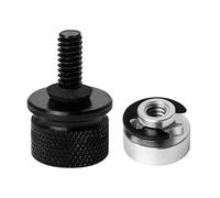 T TAKONE Motorcycle Aluminium Seat Bolt and Rear Fender Seat Assembly Nut Set, Compatible with Harley Davidson Softail Dyna Sportster Touring Street Glide Electra Road King (Black, 1)