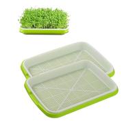 T TAKONE Set of 2 Cress Propagation Trays, 32 cm, Large Germination Trays, Ideal Sprout Box for Sprouts, Growing Starter Set for Sprouts and Microgreens and Watercress
