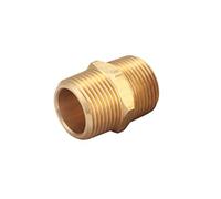 T TANYA HARDWARE 3/4 inch x 3/4 inch NPT Brass Hex Nipple Male Pipe Adapter, Thread 1" OD to 1" OD, (1 Piece)