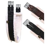T TEKE Daily Fleece Girth, with Double Side Heavy Duty Elastic and Stainless Steel Buckles (38"-56")